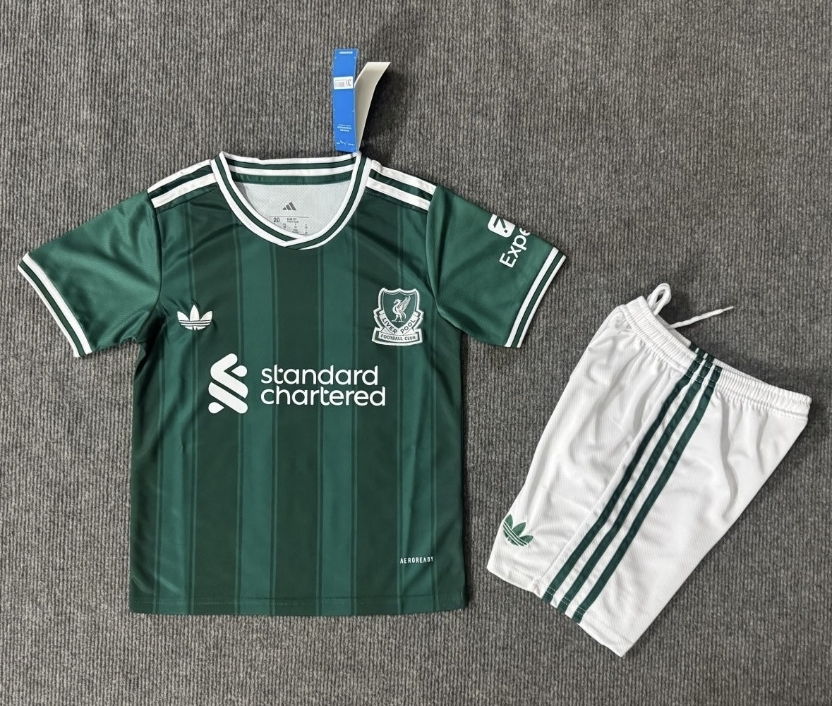 Liverpool Football Jersey Third Away Kids Kit Jersey+Shorts 2025/26