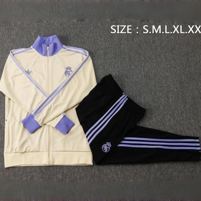 Real Madrid Training Kit (Jacket+Pants) Purple & Black 2025/26 - Image 3