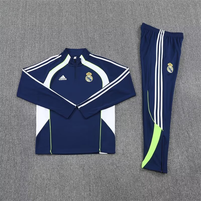 Real Madrid Retro Training Kit (Sweatshirt+Pants) Royalblue 2025/26 - Image 3