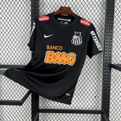 Santos FC Retro Soccer Jersey Black Edition Custom Shirt 2012