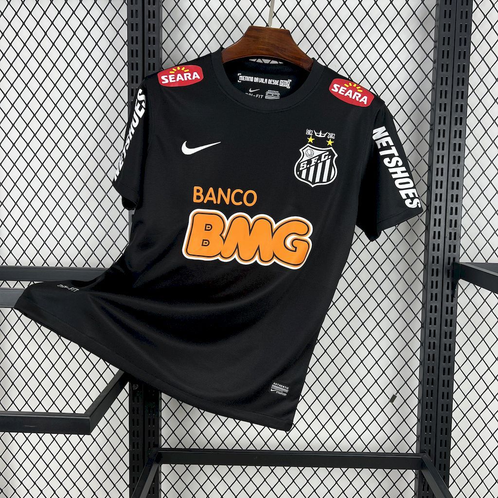 Santos FC Retro Soccer Jersey Black Edition Custom Shirt 2012