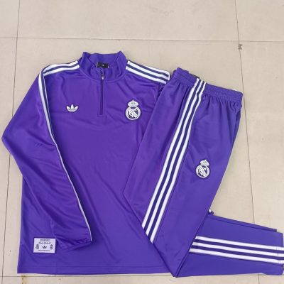 Alternative view of Kids Real Madrid Training Kit (Sweatshirt+Pants) Purple 2025/26
