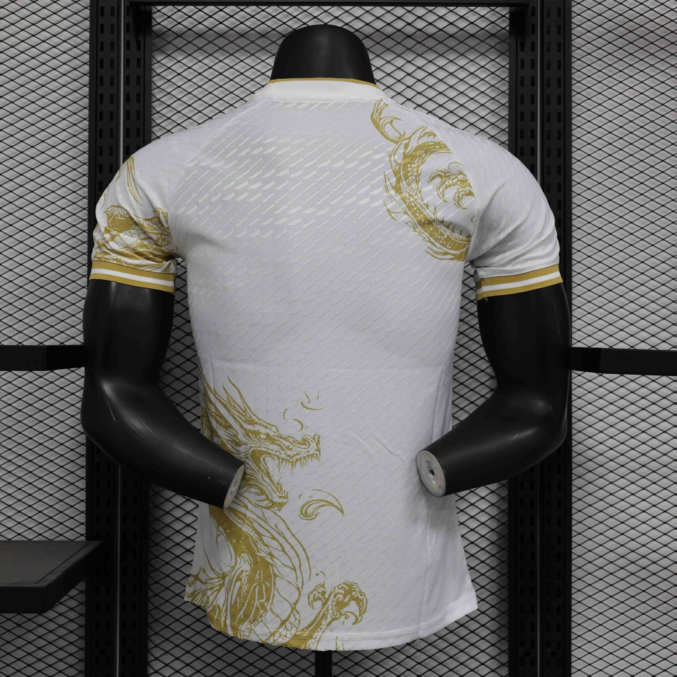 Real Madrid Soccer Jersey Golden Dragon White Special Edition Shirt 2024/25 - Image 2