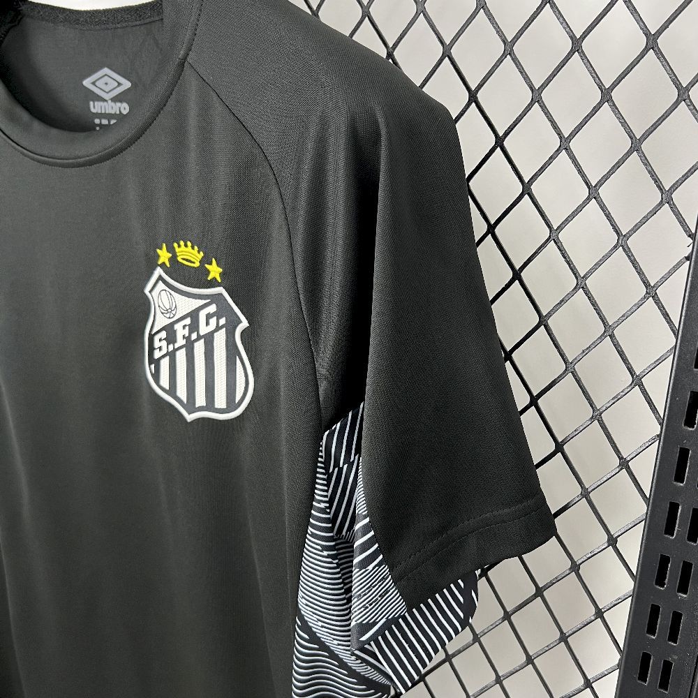 Santos FC Soccer Jersey Black Goalkeeper Custom Shirt 2025 - Image 3