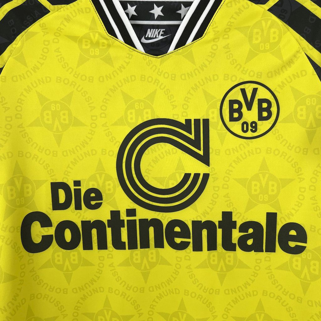 Borussia Dortmund Retro Jersey Home Soccer Shirt 1994/95 - Image 5