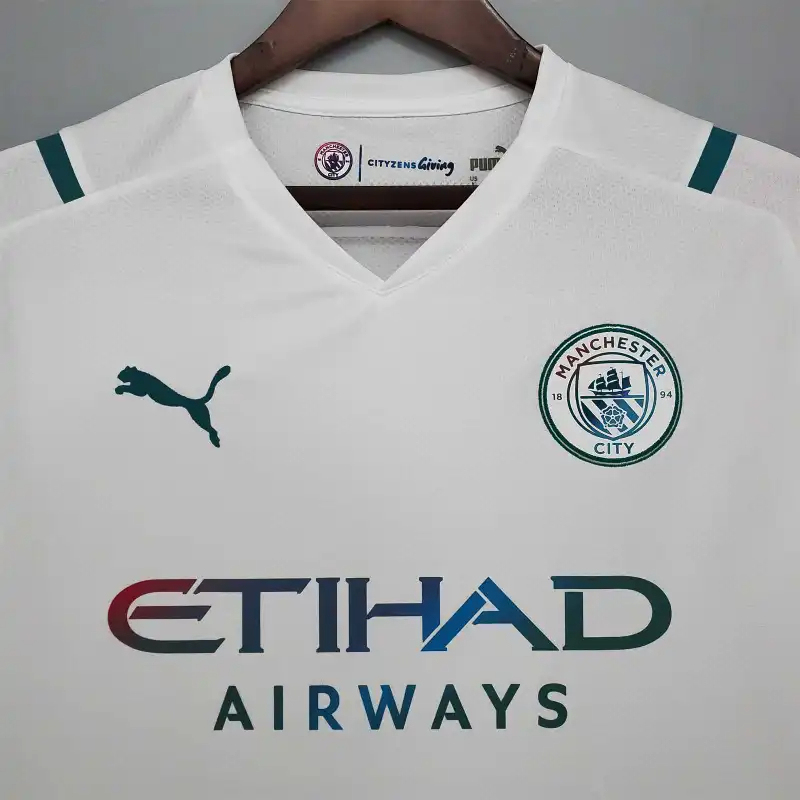 Manchester City Retro Away Football Jersey Shirt 2021/22 - Image 5