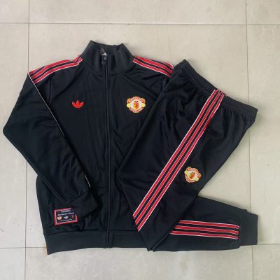 Alternative view of Kids Manchester United Training Kit (Jacket+Pants) Black 2025/26