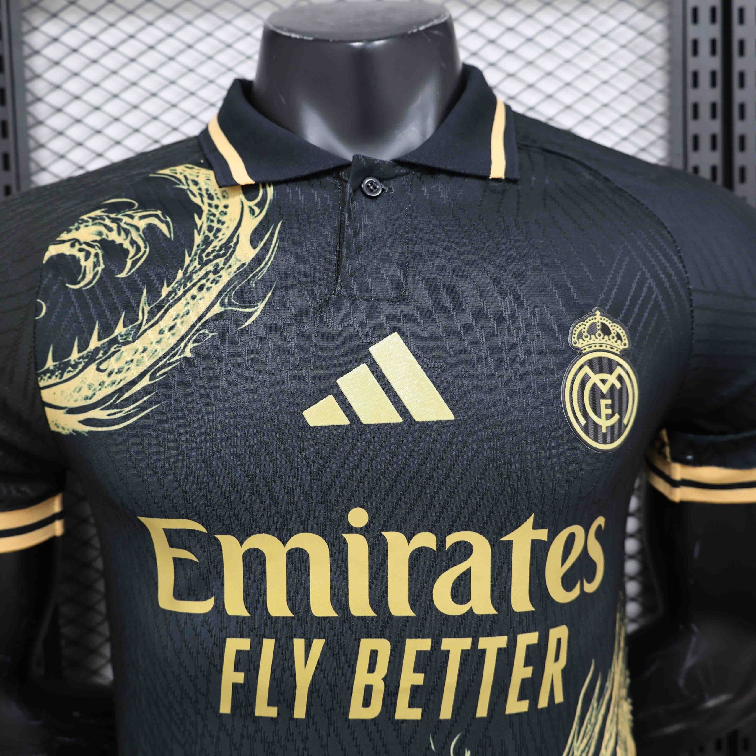 Real Madrid Soccer Jersey Golden Dragon Special Edition Shirt 2024/25 - Image 2