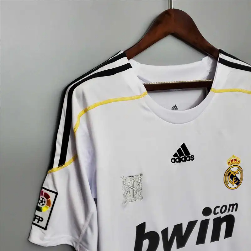 Real Madrid Retro Jersey Home Custom Soccer Shirt 2009/10 - Image 3