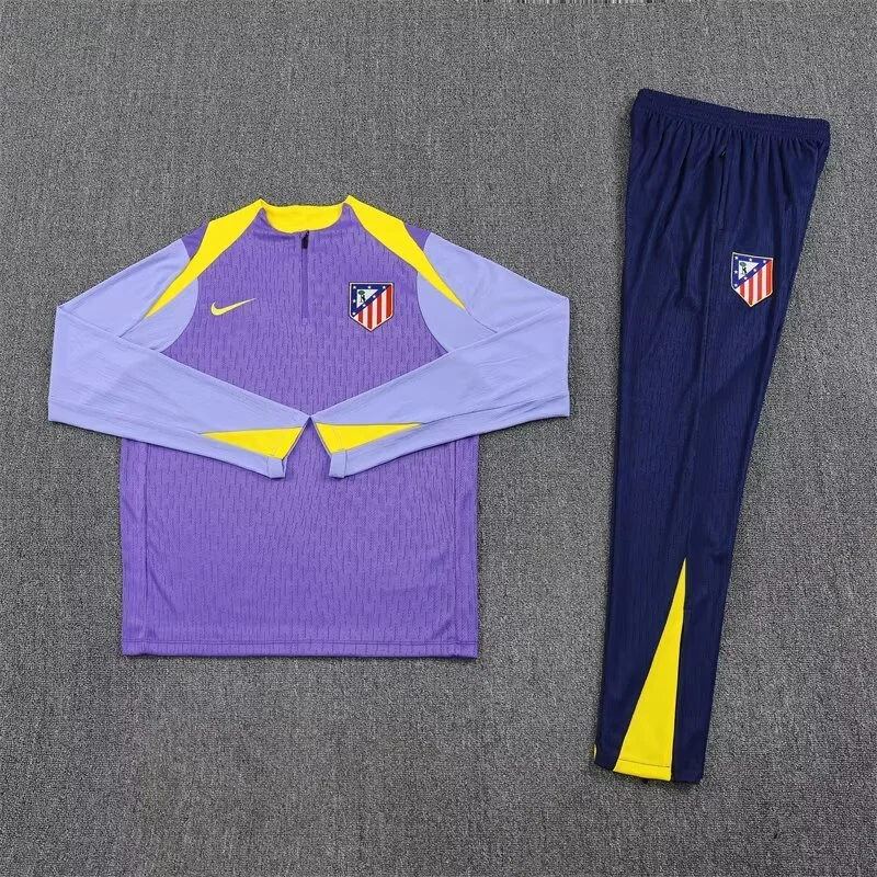 Atletico Madrid Training Kit (Sweatshirt+Pants) Purple 2025/26 - Player Version - Image 3