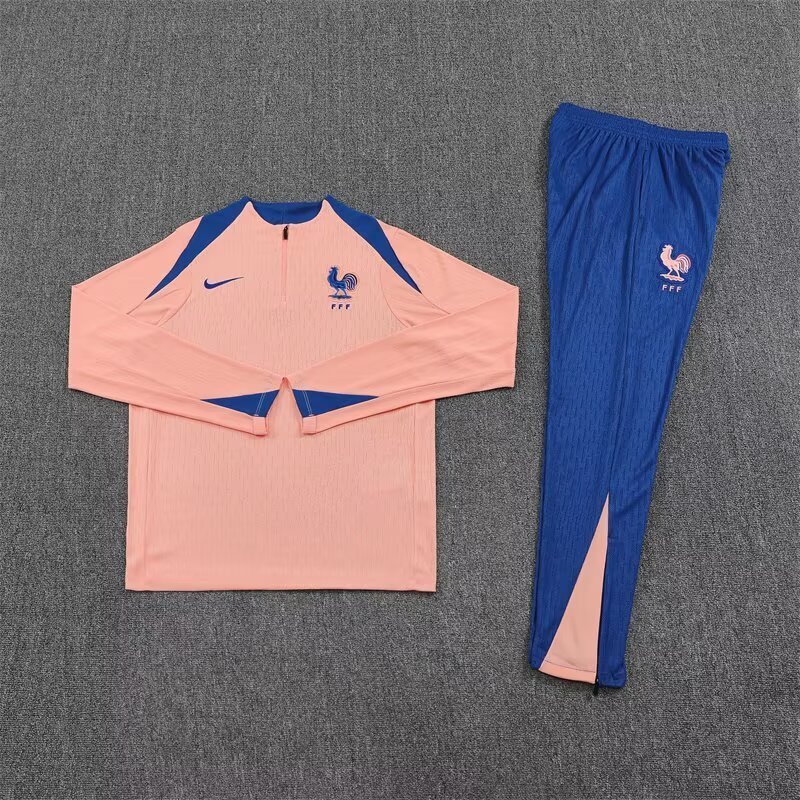 France Training Kit (Jacket+Pants) Orange 2025 - Player Version - Image 3
