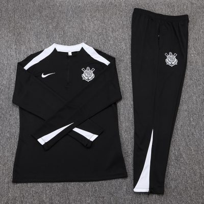 Alternative view of Corinthians Training Kit (Sweatshirt+Pants) Black 2025
