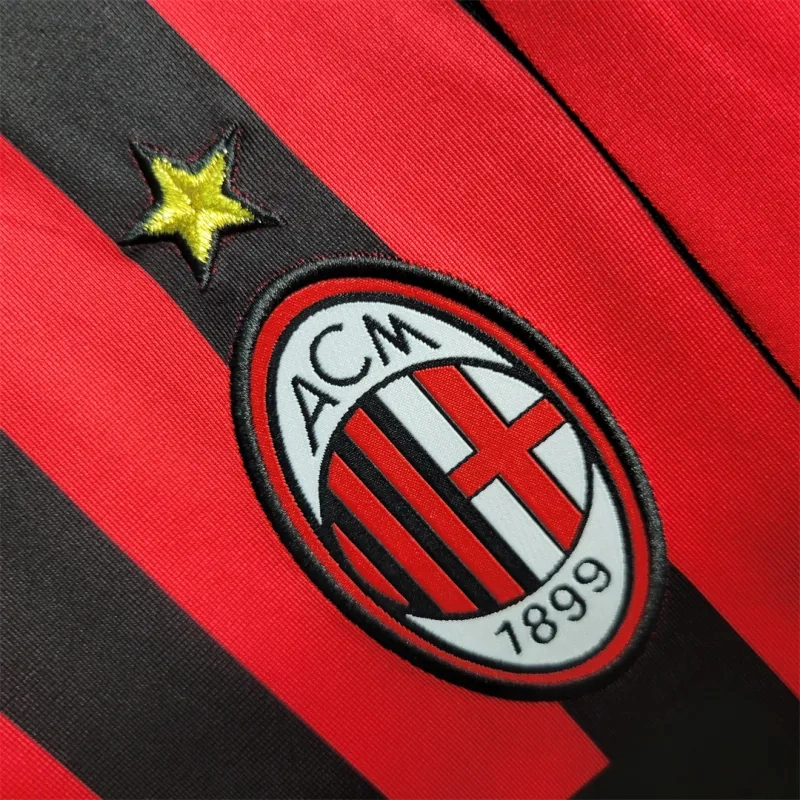 AC Milan Retro Soccer Jersey Home Custom Shirt 2007/08 - Image 4