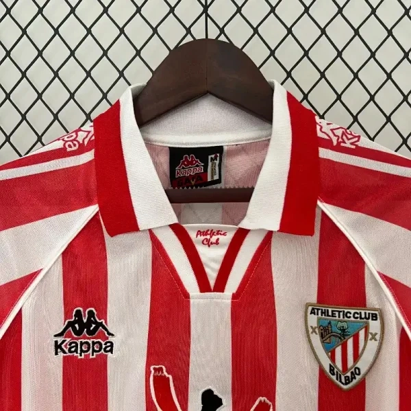 Athletic Club de Bilbao Retro Soccer Jersey Home Custom Shirt 1997/98 - Image 2