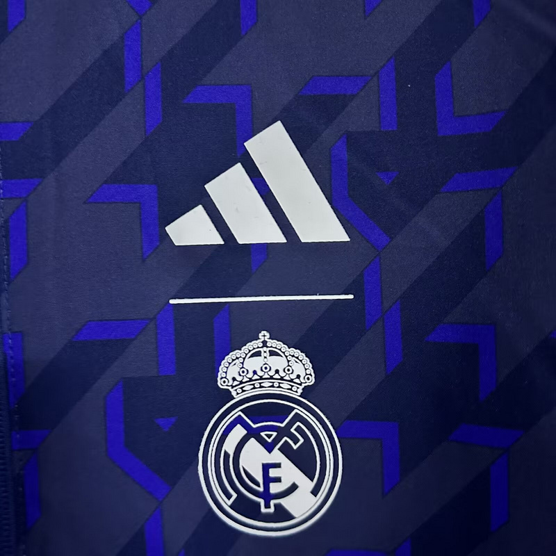 Real Madrid Reversible Double-Sides Windbreaker Jacket Blue 2025-26 - Image 6