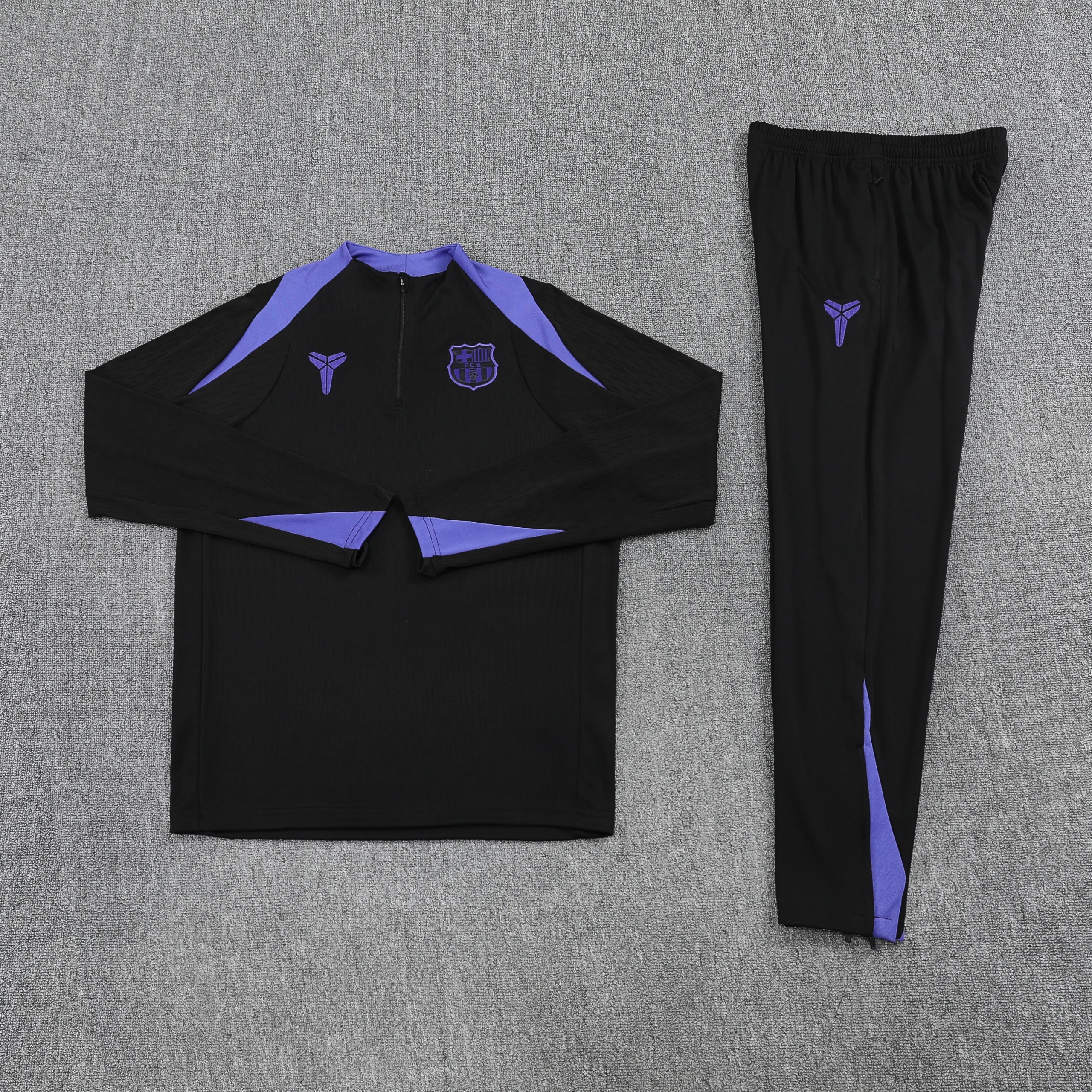 Barcelona x Kobe Bryant Training Kit (Sweatshirt+Pants) Black&Purple 2025/26 - Player Version - Image 3