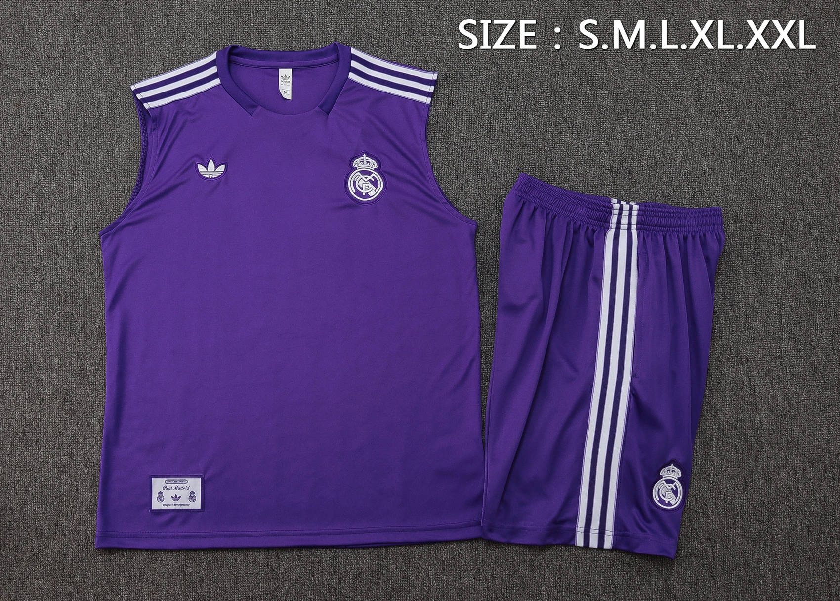Real Madrid Sleeveless Training Kit Purple 2025/26 - Image 4