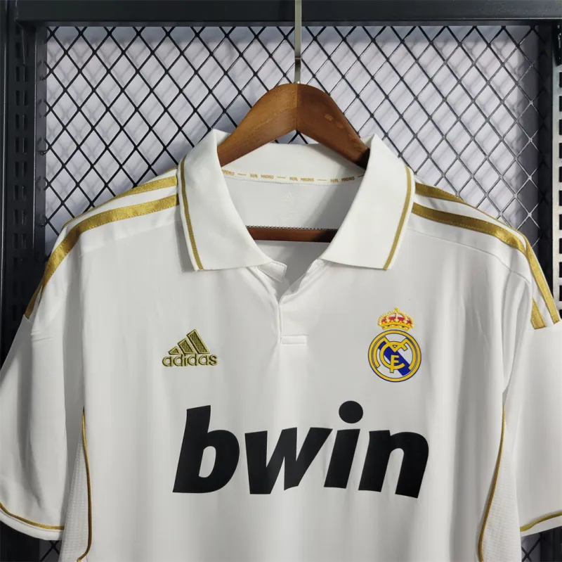 Real Madrid Retro Jersey Home Soccer Custom Shirt 2011/12 - Image 4