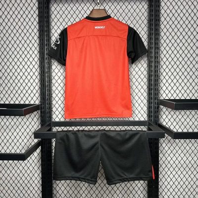 Alternative view of Bayer 04 Leverkusen Soccer Jersey Home Kids Kit Jersey+Shorts 2024/25