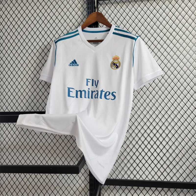 Real Madrid Retro Jersey Home Custom Soccer Shirt 2017/18 - Image 2