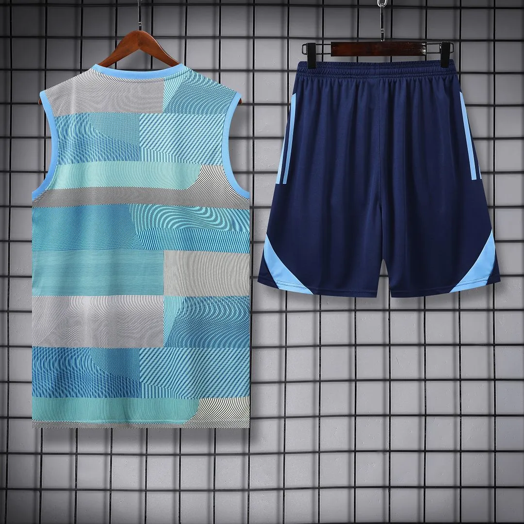 Real Madrid Sleeveless Training Kit Light Blue 2025/26 - Image 4