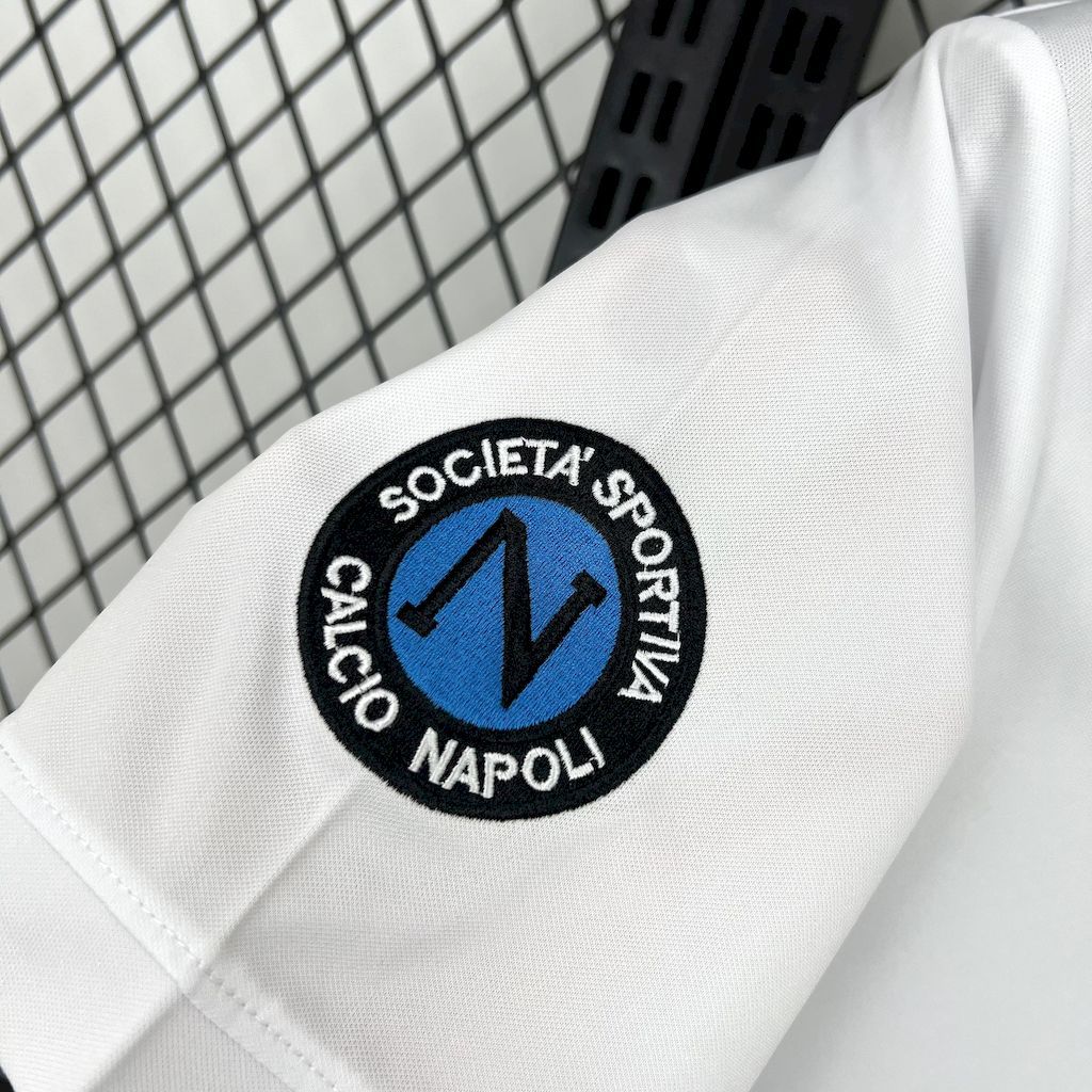 Napoli Retro Soccer Jersey Away Custom Maradona Shirt 1987-88 - Image 4