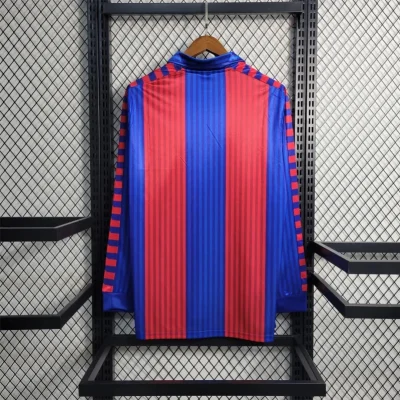 Alternative view of Barcelona Retro Jersey Home Long Sleeve Soccer Shirt 1991-92