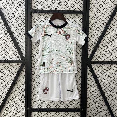 Portugal Away Football Uniform Kids Kit Jersey+Shorts 2025