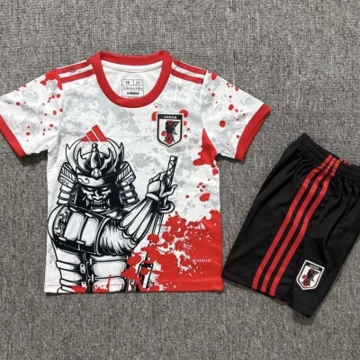 Japan Soccer Jersey Samurai Special Edition Kids Kit Jersey+Shorts 2025