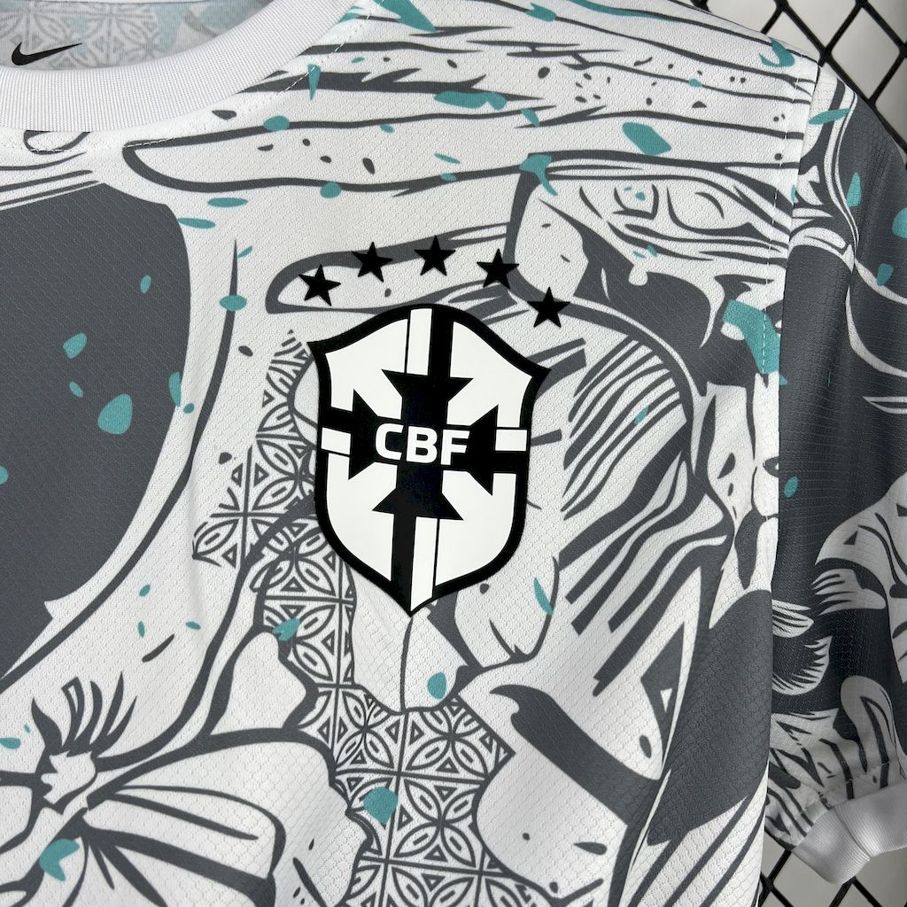 Brazil Soccer Jersey Blue Parrot Special Edition Custom Shirt 2025 - Image 4