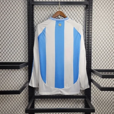 Alternative view of Argentina Soccer Jersey Home Custom Long Sleeve Shirt 2024