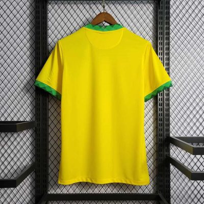 Alternative view of Brazil Retro Jersey Custom Home Soccer Jersey 2021