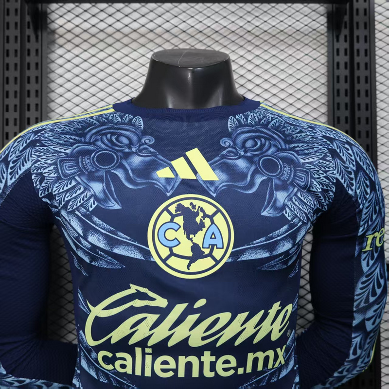 Club America Soccer Jersey Away Long Sleeve Shirt 2025/26 - Image 3