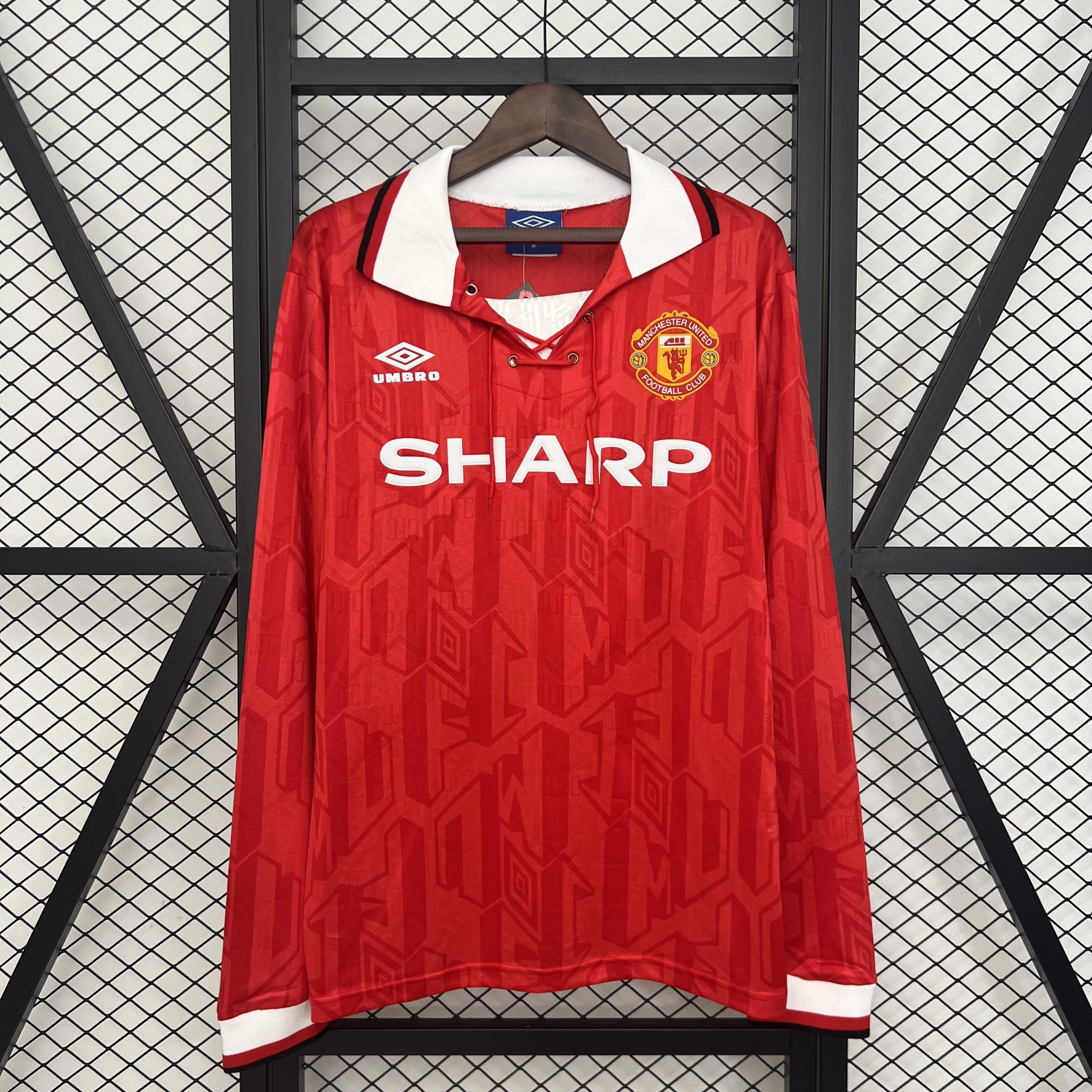 Manchester United Retro Home Long Sleeve Football Jersey Shirt 1992/94