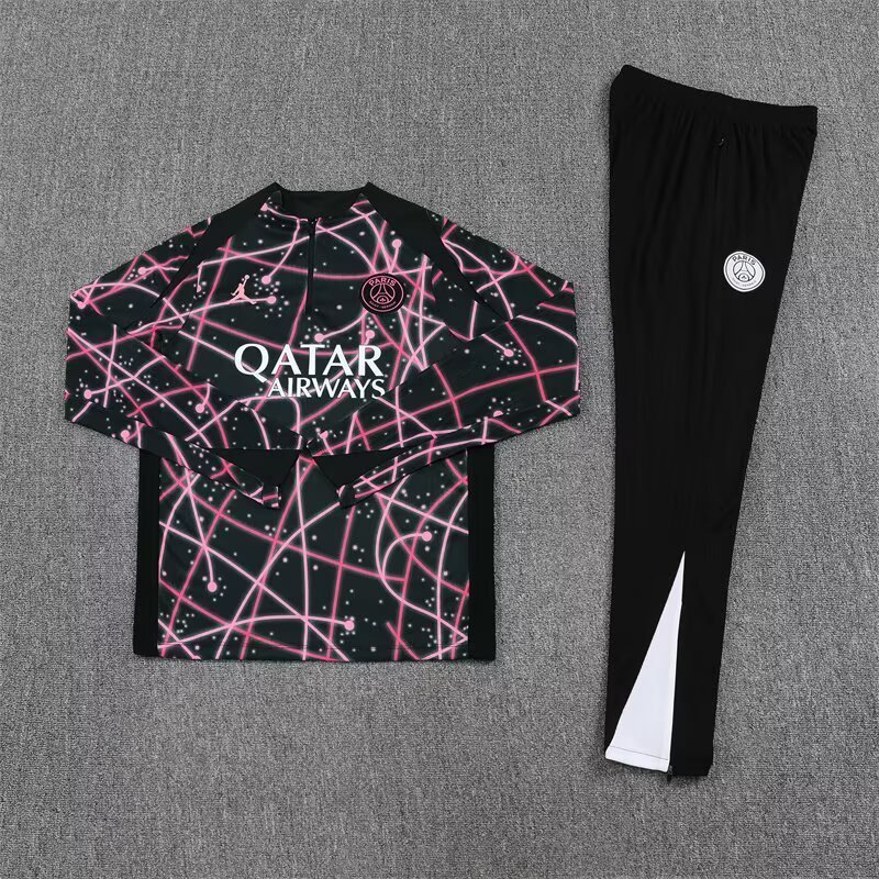 Kids PSG Training Kit (Sweatshirt+Pants) Black 2025/26 - Image 3