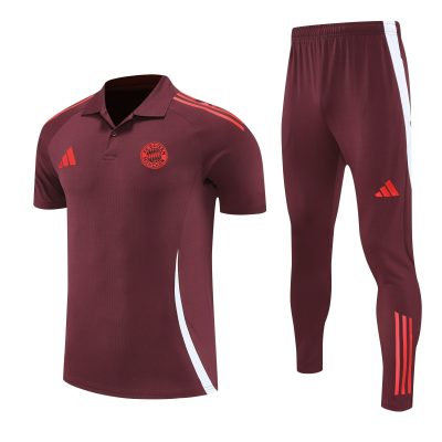 Bayern Munich Training Kit (Polo+Pants) Red 2025/26