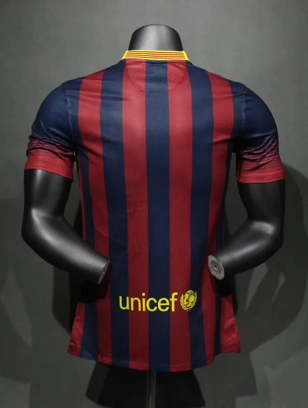 Barcelona Retro Jersey Home Soccer Shirt 2013-14 - Image 2