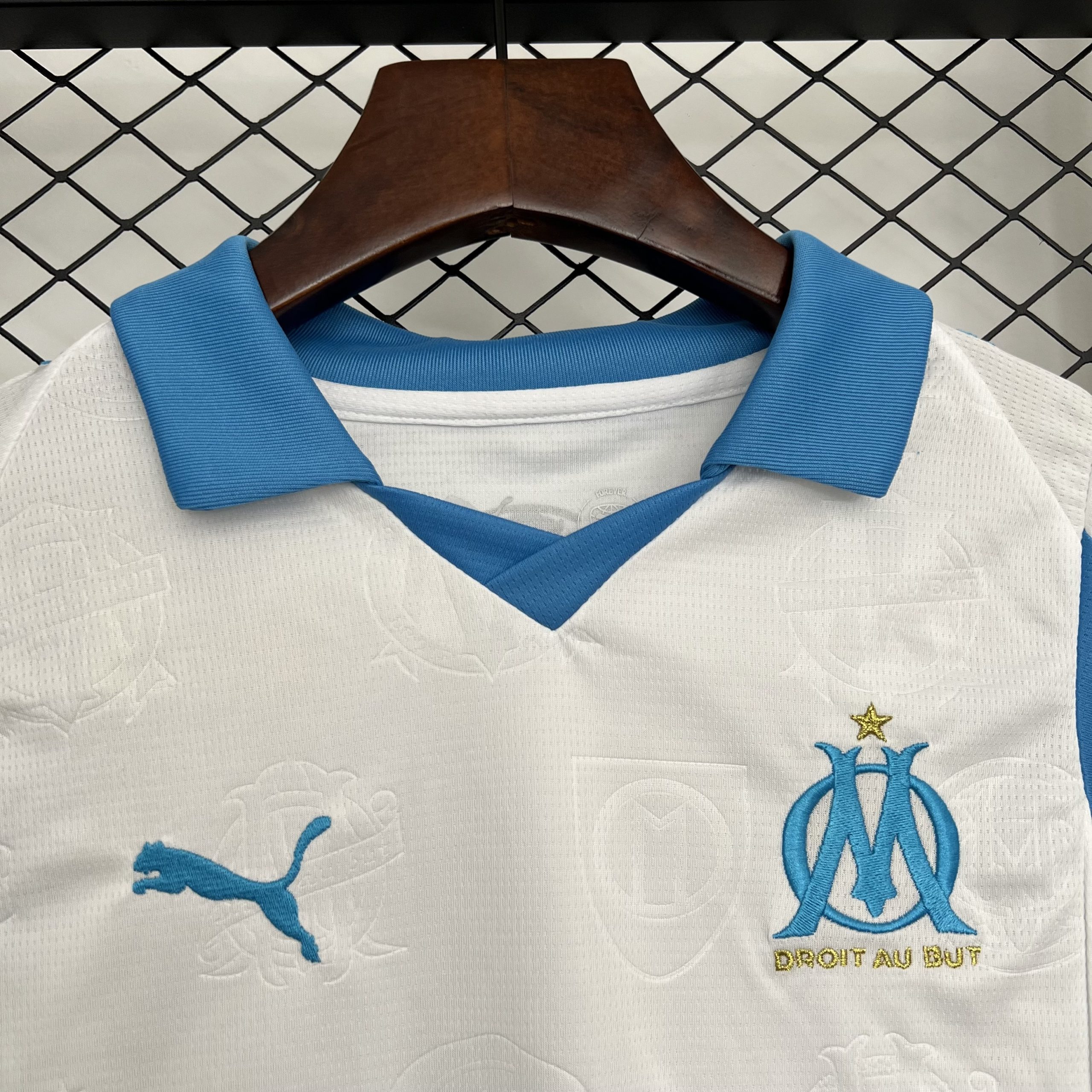 Marseille Soccer Jersey Home Kids Kit Jerseys+Shorts 2025/26 - Image 3