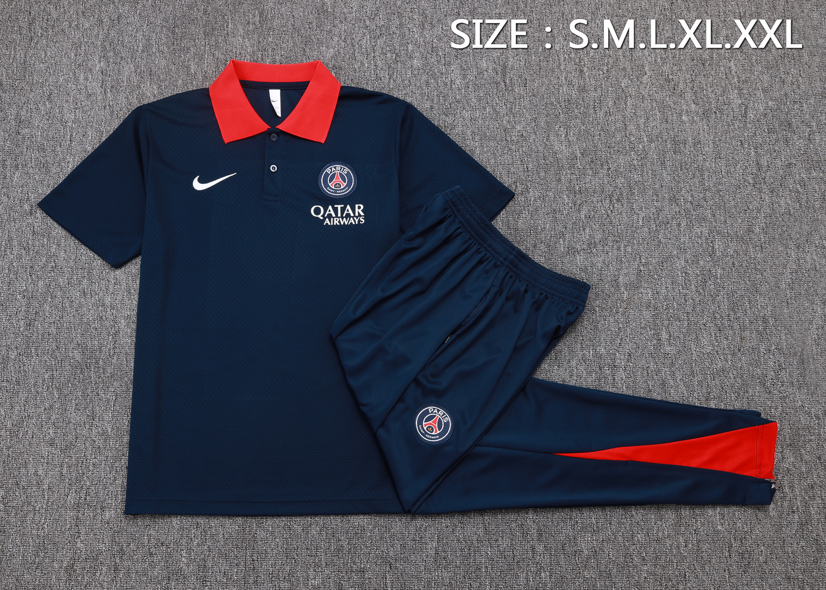 PSG Training Kit (Polo+Pants) Cyan 2025/26 - Image 3