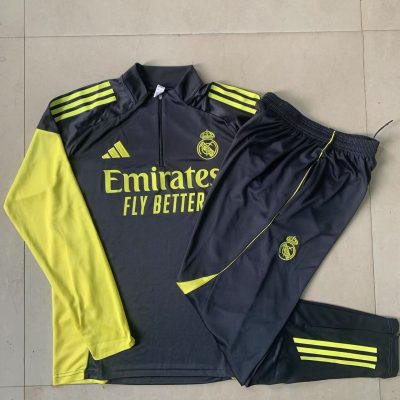 Kids Real Madrid Training Kit (Sweatshirt+Pants) Deep Grey 2025/26