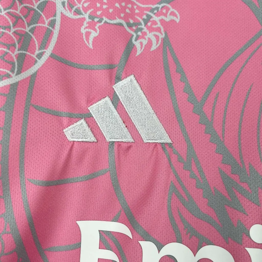 Real Madrid Soccer Jersey Dragon Pink Special Edition Custom Shirt 2025/26 - Image 5