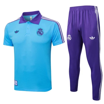 Real Madrid Training Kit (Polo+Pants) Blue 2025/26