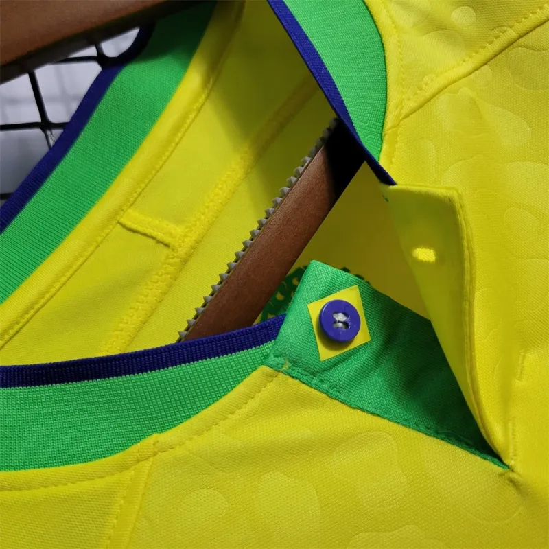 Brazil Retro Soccer Jersey Home Custom Shirt World Cup 2022 - Image 6