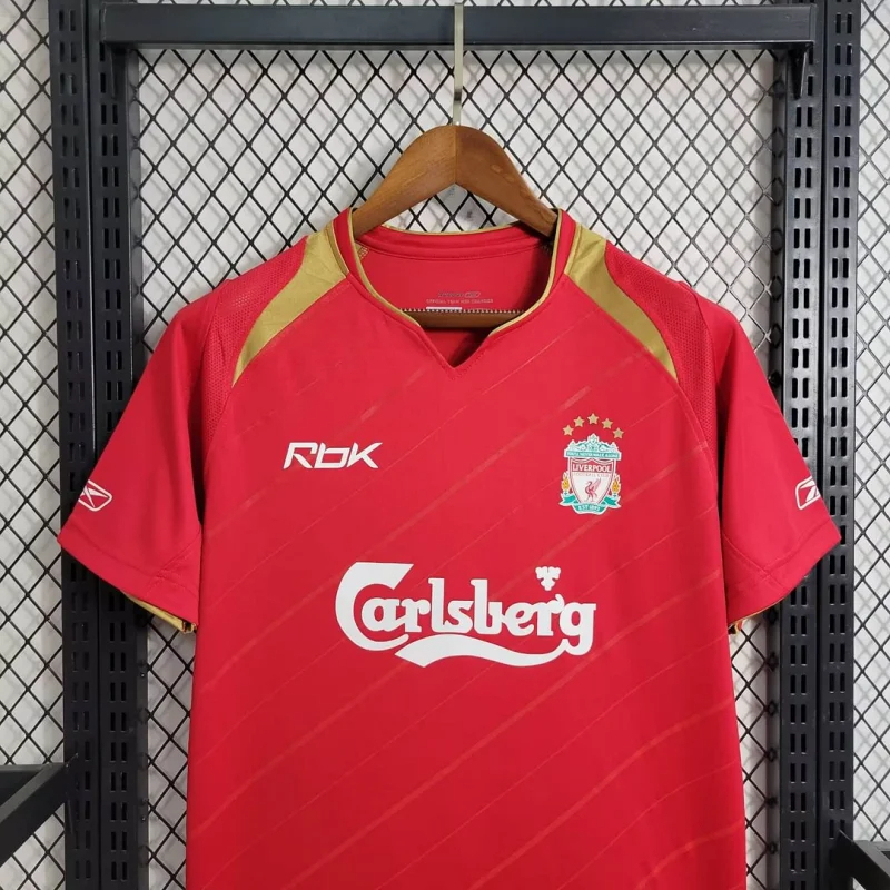 Liverpool Retro Football Jersey Home Custom Shirt 2005/06 - Image 5