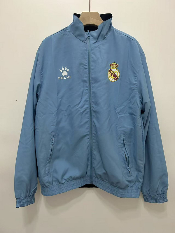 Real Madrid Retro Reversible Double-Sides Windbreaker Jacket White 1997-98 - Image 2