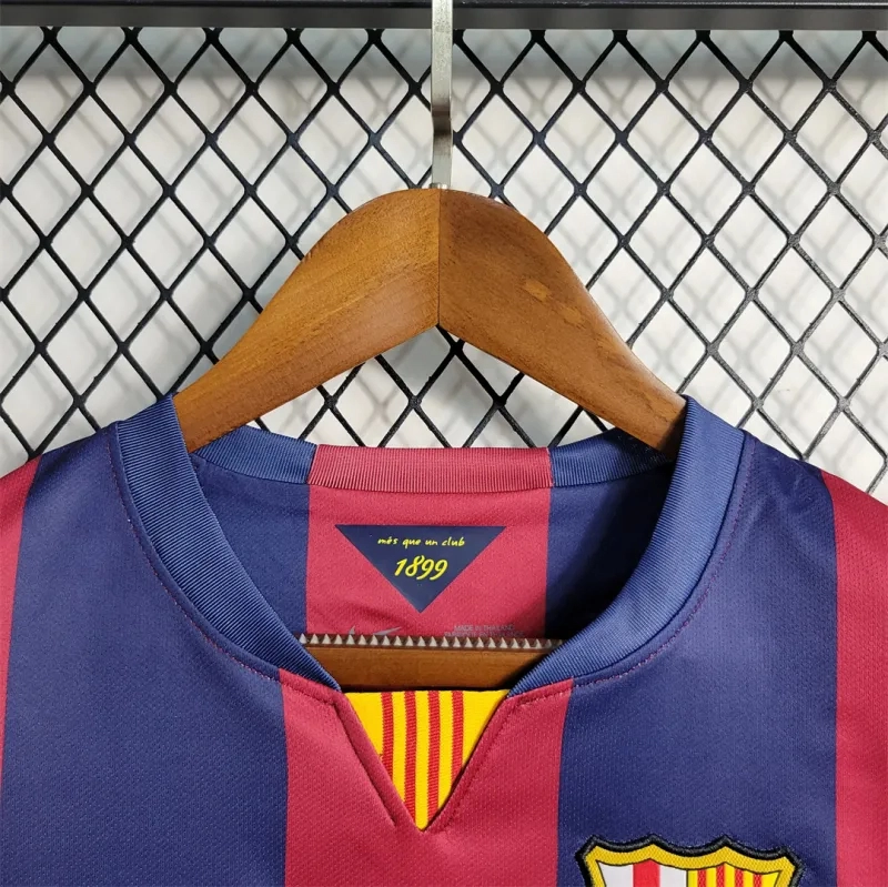 Barcelona Retro Jersey Home Soccer Shirt 2014-15 - Image 5