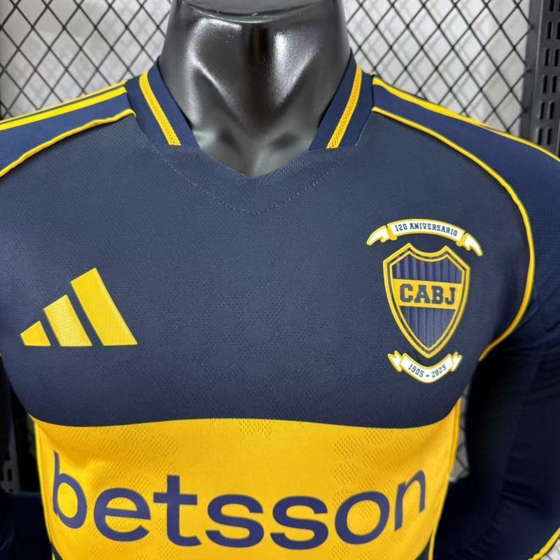 Boca Juniors Soccer Jersey Home Long Sleeve Shirt 2025/26 - Image 3