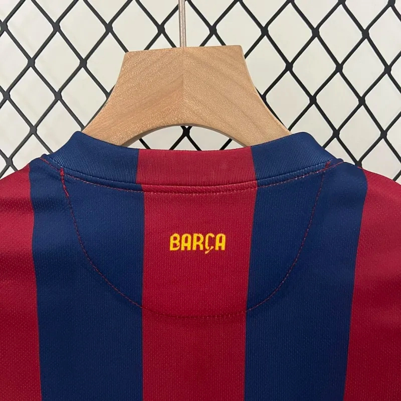 Barcelona Retro Jersey Home Kids Kit Jersey+Shorts 2014-15 - Image 6