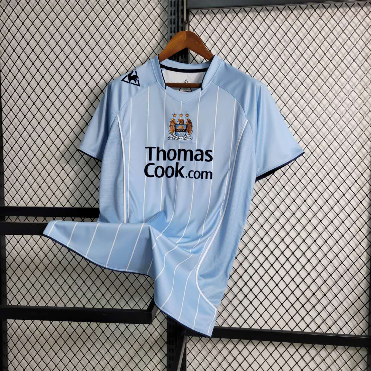 Manchester City Retro Home Football Jersey Shirt 2007/08 - Image 3