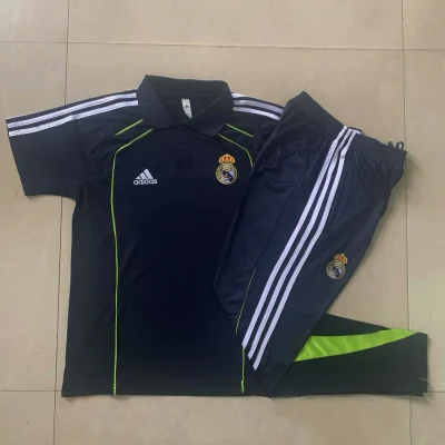 Real Madrid Training Kit (Polo+Pants) Cyan 2025/26